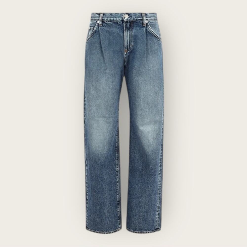 NWT | Daily Blue | Pleated Wide Leg Jeans | Blue | Size 27